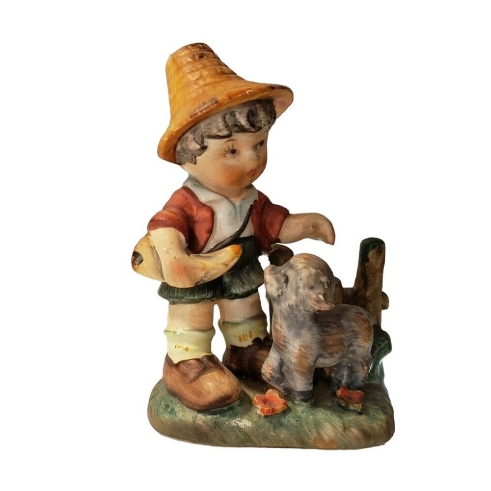 Lipper & Mann Creations Shepherd Little Boy Sheep Lamb Figurine